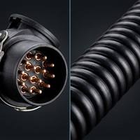 Câble d'extension de remorque européenne à 7 broches haute conductivité, gaine en PVC robuste, prise 12V 7 voies pour remorques européennes