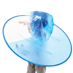 PVC material Kids creative raincoat UFO lovely raincoat transparent waterproof poncho