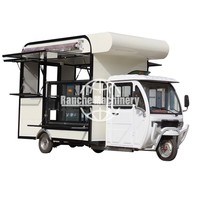 Nieuwe roestvrijstalen 3-wielige ijscowagen/hotdogkraam/snackwagen met ingebouwde stroomvoorziening, roestbestendig, te koop