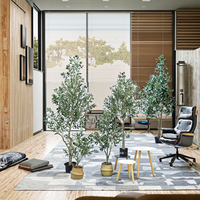 Arbre d'olivier artificiel en gros, bonsaï en PE, petite plante décorative d'intérieur avec un design floral réaliste pour une utilisation en intérieur et en extérieur