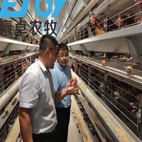 Cage à batterie de type H à 4 niveaux pour poules pondeuses volière pour élevage de volailles Cage à œufs et poulets neuve