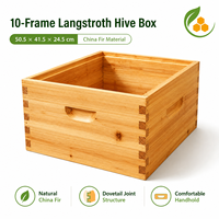 10-Rahmen Langstroth Bienenstock, Imkerei-Tiefenwabenkasten, unmontierter Holz-Bienenstock für die Bienenzucht