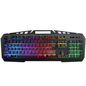 <span class=keywords><strong>Clavier</strong></span> de jeu mécanique filaire à rétroéclairage RVB haute performance à bas prix avec pavé <span class=keywords><strong>numérique</strong></span> et <span class=keywords><strong>support</strong></span> de téléphone pour ordinateur portable/tablette - Product Image 1