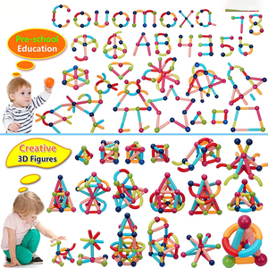 DIY <span class=keywords><strong>3D</strong></span> Kinder Kreative Lernspiel zeug Montage Bau Spiel Magnet Stick Spielzeug Magnets tangen Magnetik Bausteine <span class=keywords><strong>Set</strong></span> - Product Image 2