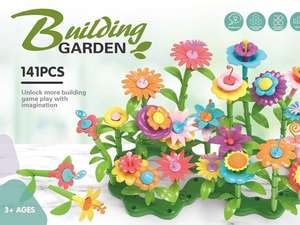 Toptan yaratıcı eğitici oyuncaklar bahçe yapı taşları DIY çiçek istifleme oyuncaklar çocuklar için çiçek bahçe yapı seti - Product Image 2