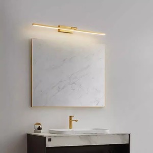 Minimalist Vanity Light LED Strip <b>Wall</b> Lamp For Bathroom <b>Mirror</b> 520 Gold Finish 25000 Hours Lifespan - Product Image 1