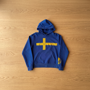 เสื้อฮู้ดดี้ครอป 450 กรัม ยูนิเซ็กซ์ โพลีเอสเตอร์/คอตตอน สีน้ำเงิน พิมพ์ลายพัฟ คุณภาพสูง เป็นมิตรกับสิ่งแวดล้อม สไตล์ลำลอง สตรีทแวร์ ย้อนยุค สำหรับฤดูหนาว ไซส์ XXS - Product Image 3