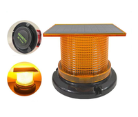 Feu de signalisation solaire 20 LED, 4 modes, stroboscopique rotatif, clignotant lent, lampe balise, fixation magnétique ou à vis, visibilité 1000 m