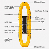 Bateau-schlitten gonflable de sauvetage aquatique, robuste, insubmersible, certifié CE, portable