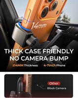 Support de téléphone de voiture à fixation par gravité pour grille d'aération, conception à glissière à serrage automatique, compatible avec les coques épaisses, mains libres, universel