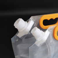 Conteneur de transport d'eau grande capacité 5L, poche souple portable pour liquides avec bec verseur, sac d'eau potable pliable en plastique pour extérieur