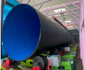 Tubería de acero espiral con revestimiento 3LPE API 5L anticorrosión SSAW para tuberías subterráneas de petróleo, gas y agua. Uso personalizable. Hecho en China. - Product Image 2