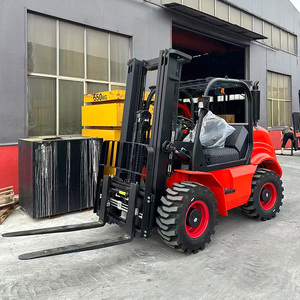 Spedizione gratuita Euro 5 EPA 4x4 carrello elevatore articolato terreno accidentato per la vendita 5 Ton 4WD carrello elevatore - Product Image 5