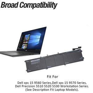 Batterie d'ordinateur portable 6GTPY 97Wh de remplacement en gros pour Dell XPS 15 9570 9560 CE RoHS Cellule Kobalt Premium - Product Image 3