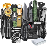 Accessoires de plein air Sac tactique Bug Out Kit de premiers soins SOS Équipement de survie pour la chasse en plein air Randonnée clignotante