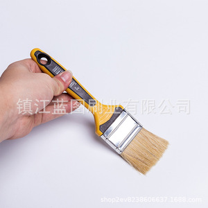 Pincel de cerdas de cerdo de 12-20 mm con mango amarillo y negro, herramienta para pintar y limpiar - Product Image 4