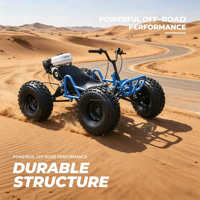 Nouveau Kart Tout-Terrain à Essence Quatre Temps Transfrontalier, Capacité de Charge 180 kg, Transmission par Chaîne, Véhicule de Plage à Grande Vitesse pour Drift, Moteur 212cc, Adulte