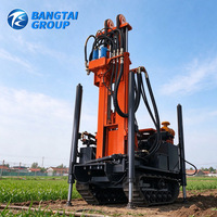 Machine de forage de puits d'eau sur chenilles hydraulique diesel pour l'exploration des eaux souterraines, le forage de sondages et les puits d'irrigation
