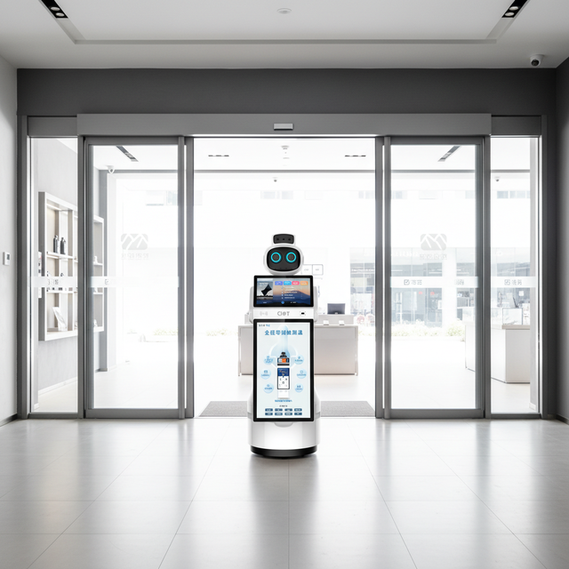 Dual-Screen AI Reception Robot | Voice + Face Recognition | Commercial Service for Restaurants, Malls, Hotels