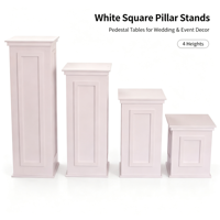 Colonne carrée en PVC détachable de style européen moderne, idéale comme support de dessert, guide de table, accessoire de mariage ou support floral