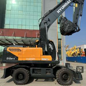 Excavateur sur pneus Hyundai 210 d'occasion en excellent état Moteur/moteur/roulement/pompe à haut rendement prêt à être expédié - Product Image 1