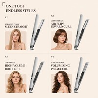 Torlin 4 Pelat yang Dapat Diganti untuk Rambut Keriting, Lurus & Berkerut 4 Pengaturan Panas 160C-220C Layar LCD  4-in-1 Catokan Rambut Pelurus