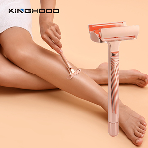 Maquinilla de Afeitar de Seguridad para Mujer con Mango de Metal Tipo Mariposa de Alta Calidad y Logo Personalizado del Fabricante - Product Image 1