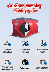 Carpa de Pesca en Hielo Transpirable y Anticondensación, Refugio Aislante y Resistente al Viento con Ventanas de Ventilación para Pesca Prolongada - Product Image 2