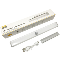 Veilleuse LED 297mm 210mm avec détecteur de mouvement, rechargeable par USB, lampe de nuit pour cuisine, armoire, éclairage de scène
