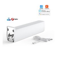 Rel Motor Tirai Teleskopik Aluminium Pintar DUOMEI Tuya Tipe Lurus dengan Kontrol Suara dan Wi-Fi