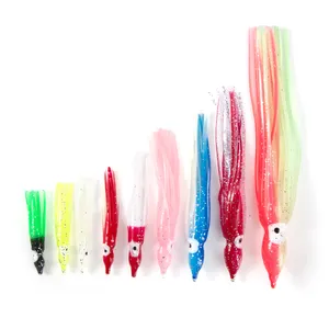 Orjd Swimbait Tuna Lures Jig Isca yapay tuzlu su balıkçılık Bait Lures plastik kauçuk yumuşak ahtapot kalamar etek