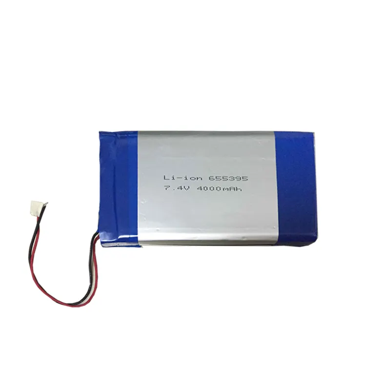655395 3.7V 4000mAh Custom batterie pack Rechargeable NCM / NCA li ionen batterie 2S 7.4v beutel 4000mAH lithium-ionen batterie