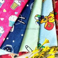 Schlussverkauf china textilien lagerware 100 % baumwolle cartoon gedruckte flanellstoffe in rollen günstiger preis