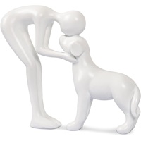 Sculpture de chien en résine 3D - Figurine - Design d'animal de dessin animé mignon - Décoration de maison peinte - Pour le bureau - Salon - Cadeaux de Noël pour les animaux de compagnie