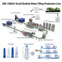 Machine de remplissage automatique d'eau, ligne d'embouteillage automatique de bouteilles PET avec convoyeur servo et structure compacte