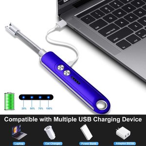 Phong Cách Sang Trọng Điện Nhẹ Hơn Windproof Flameless Nhà Bếp Nến Nhẹ Hơn Với Thiết Kế Vòng Cung - Product Image 6