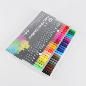 Fournitures artistiques, stylo feutre à pointe double à base d'eau, aquarelle, pour la calligraphie, le dessin, l'esquisse, la coloration - Product Image 3
