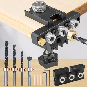 Woodworking 3 In 1 Drill Tool Dowel Drilling Positioning Furniture Connector Installation Multifunctional Style A Style B - Product Image 2