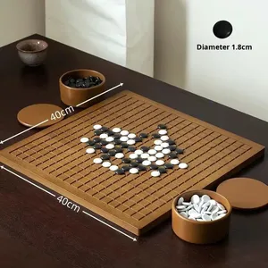 High-end Solid Wood Go <b>Chess</b> Double-sided Chessboard Two-in-one 0-3M Parent-child Educational <b>Board</b> Game Go Full <b>Set</b> - Product Image 2