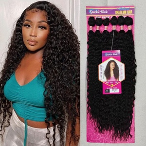 Paquete de 6 Extensiones de Cabello Sintético Rizado, Resistentes al Calor, con Efecto Ombre, <span class=keywords><strong>Largas</strong></span>, para Mujer - Product Image 1