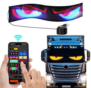 Écran d'affichage LED programmable pour voiture/camion, panneau flexible pour fenêtre, yeux de démon, matrice LED, télécommande, 12V 5W - Product Image 1