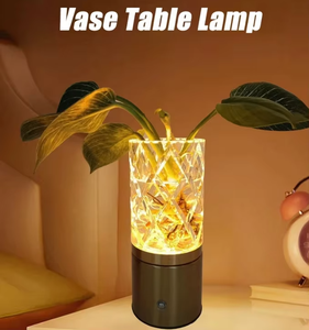 Lampe de table LED en forme de vase, décoration de bureau, éclairage pour plantes, vase en acrylique, décoration d'intérieur, bonsaï, éclairage étanche, décoration de chambre - Product Image 3