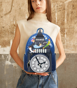 Ba lô OEM FAMA Loungefly Peter <span class=keywords><strong>Pan</strong></span>, đồng hồ treo tường phát sáng, ba lô mini bằng chất liệu PU - Product Image 6