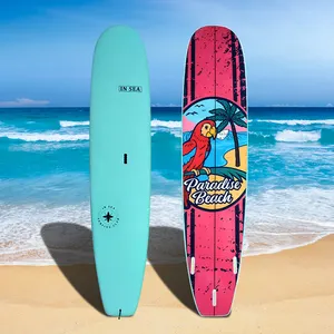 Soft Top SurfBoard EPS Foam Epoxy Surfing Board Straight 9ft SurfBoard Surfing with leash