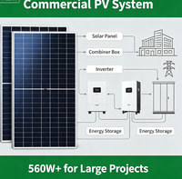 Panneau solaire haute puissance 560 W, directement de l'usine, pour l'alimentation des toits résidentiels et les projets d'éclairage public