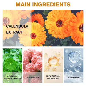 Brume faciale hydratante apaisante à la calendula et à la centella, énergisante, pour peaux sensibles - Product Image 5