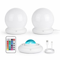 Proyector de Galaxia Aurora 2 en 1, Lámpara Nocturna con 16 Colores RGB, Recargable Tipo C, Control Remoto Táctil, para Decoración de Dormitorios Infantiles