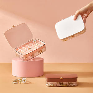 Boîte de rangement pour bijoux bague à bijoux boîte de rangement pour classification couverte multicouche boîte à bijoux - Product Image 3