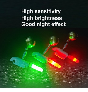 Luce di punta dell'asta con campana rossa/<span class=keywords><strong>verde</strong></span>/luce intelligente a induzione luce LED canna da pesca adatta per 1.5 ~ 3mm canne sensibili Alarmsea - Product Image 5