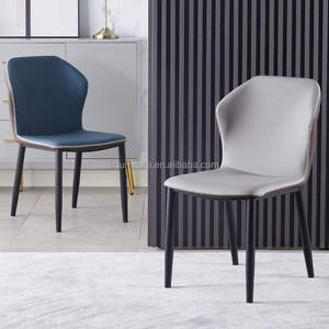 Silla de Comedor de Metal de Lujo Ligero y Sencillo, Moderna Italiana con Respaldo, Duradera y Ajustable, Roja, para Hotel - Product Image 4